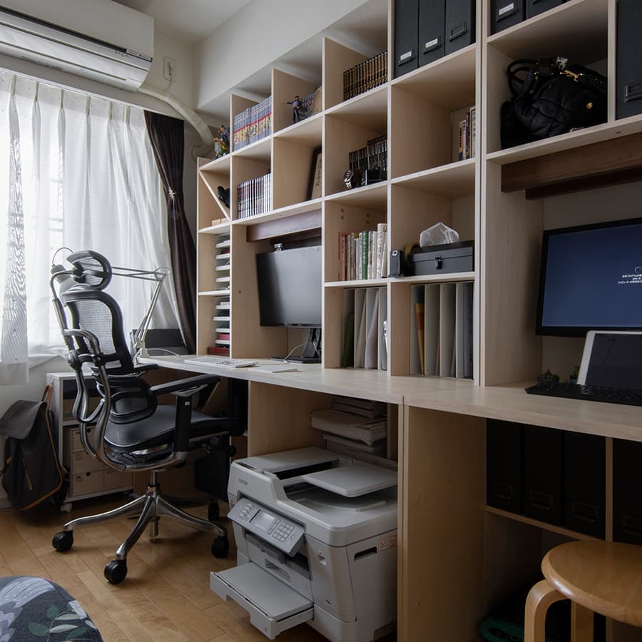 デスク一体型本棚 本棚付き机|本棚付きデスクの通販はマルゲリータ