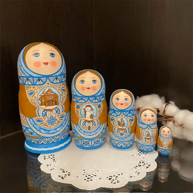 ロシア雑貨店マリンカ / マトリョーシカoz023- 5p