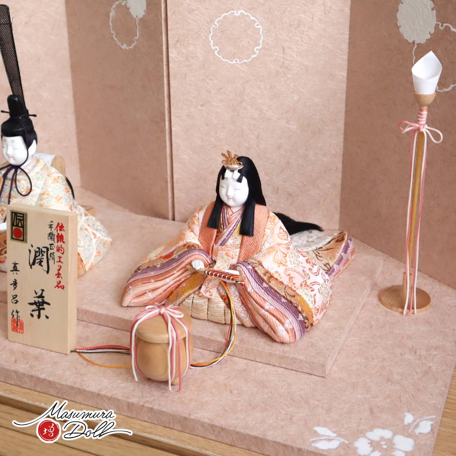 三世・金林真多呂作 伝統的工芸品 京都西陣織「手織正絹」「潤葉雛