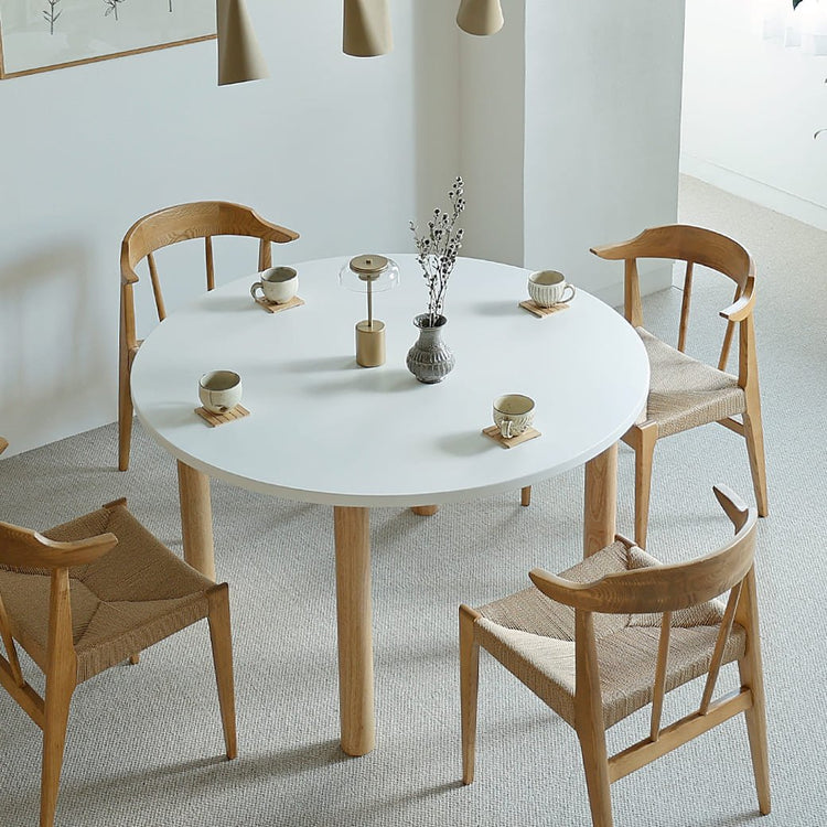 ラウンド ダイニングテーブル 直径120cm オーク脚 北欧モダン｜miion