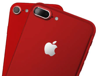 iPhone8 Plus/7 Plus カメラレンズプロテクター「Rich Lens」レッド