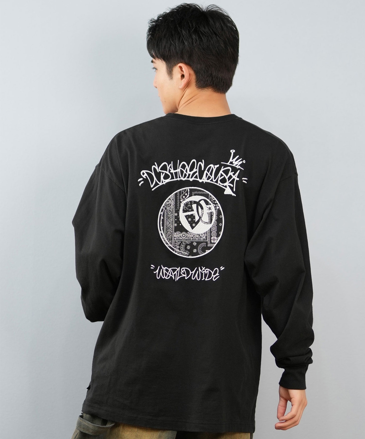 DC ディーシー 長袖 Tシャツ ロンT メンズ バックプリント 25 GAME APP