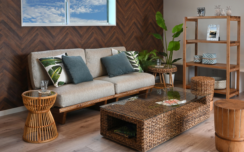 カジュアルハワイアン 1人掛け ソファ 幅80cm Ohana D1401ASEを激安で