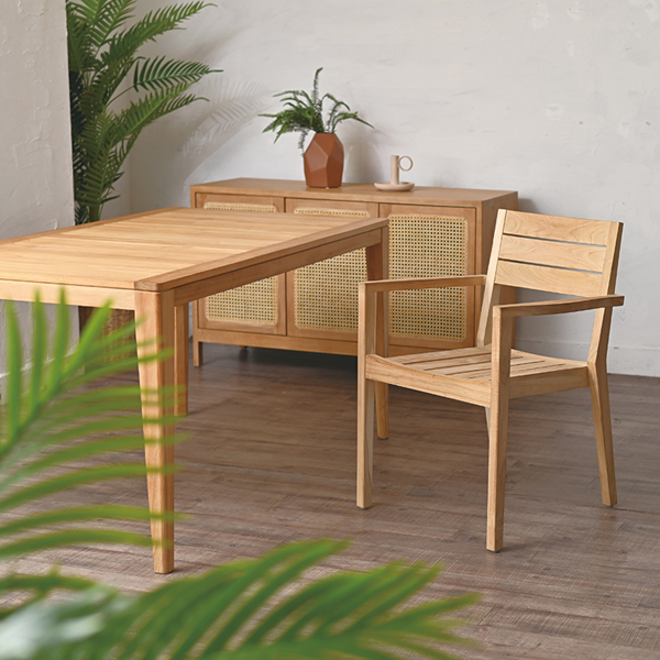 GARDEN アームチェア チーク無垢材 無塗装 PURO C530XXを激安で販売