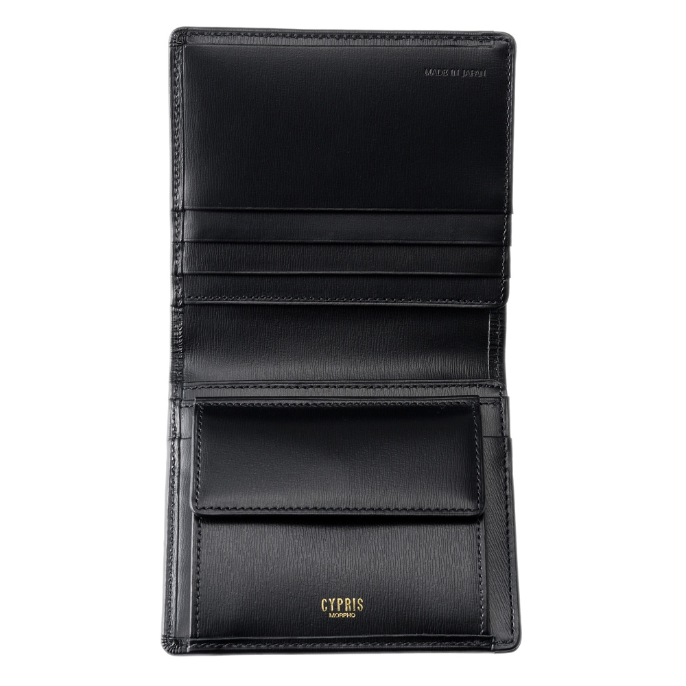 キプリス】コンパクト札入□ボックスカーフ