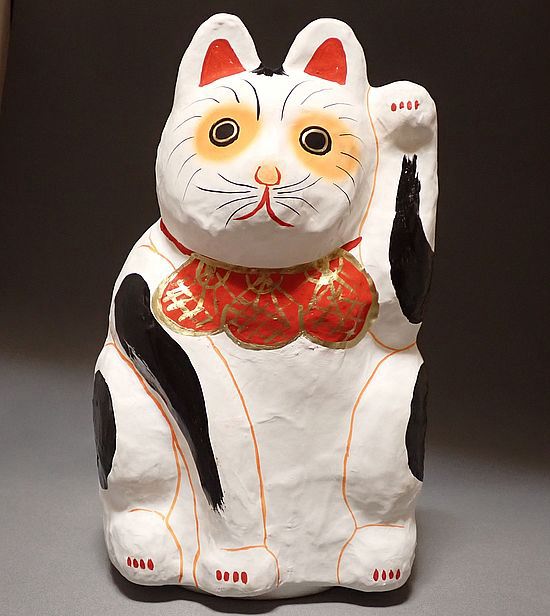 ねこれくと 招き猫 多摩張り子古作