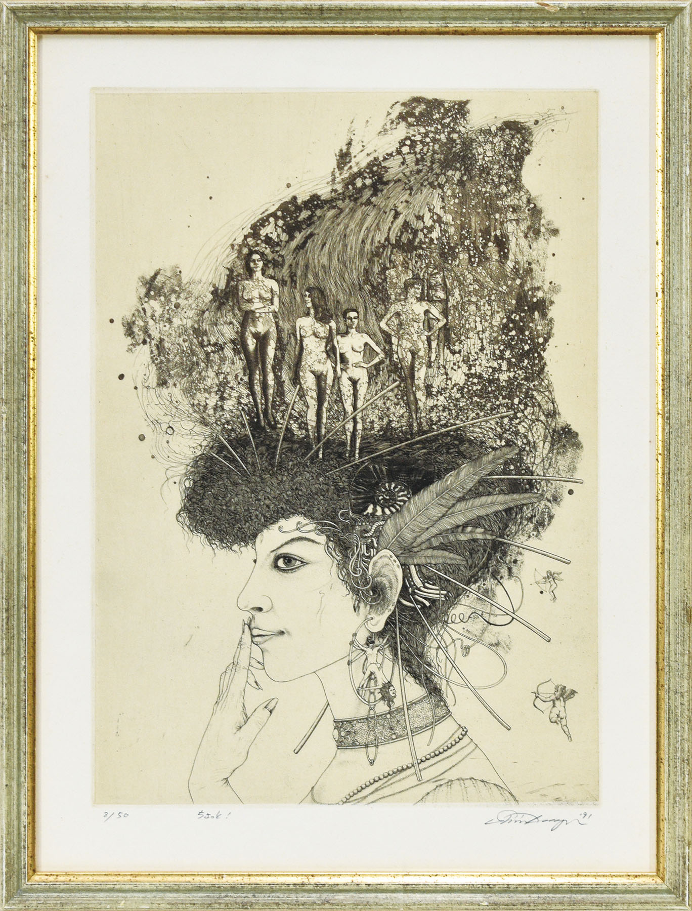 多賀新版画額「ちょっと！」 | Natsume Books