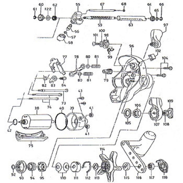 ダイワ(Daiwa) パーツ:ハイパータナコン 500E モーター(部品No.038