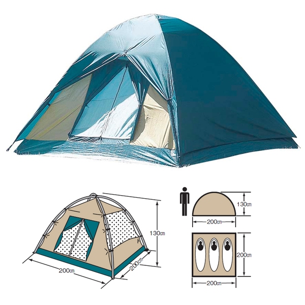 キャプテンスタッグ(CAPTAIN STAG) クレセント3人用ドームテント M