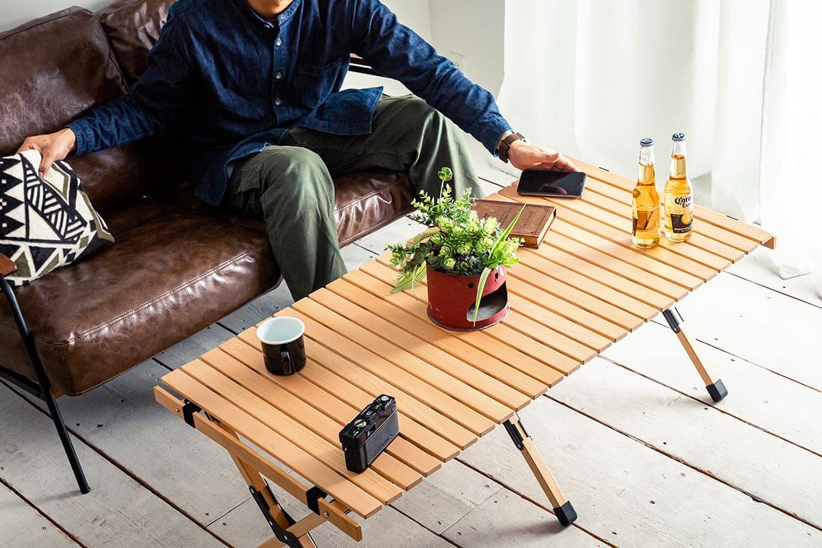 Hilander(ハイランダー) ウッドロールトップテーブルEX【1年保証