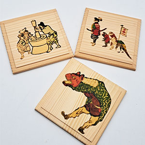 持ち込み歓迎！オリジナルコースター（木・コルク）を1点からオーダー