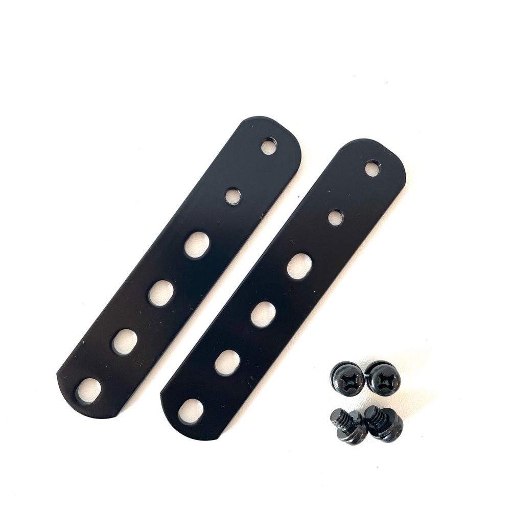 だ円】6穴延長ステー 黒 ネジ切りあり (2枚 / 1セット) 12cm