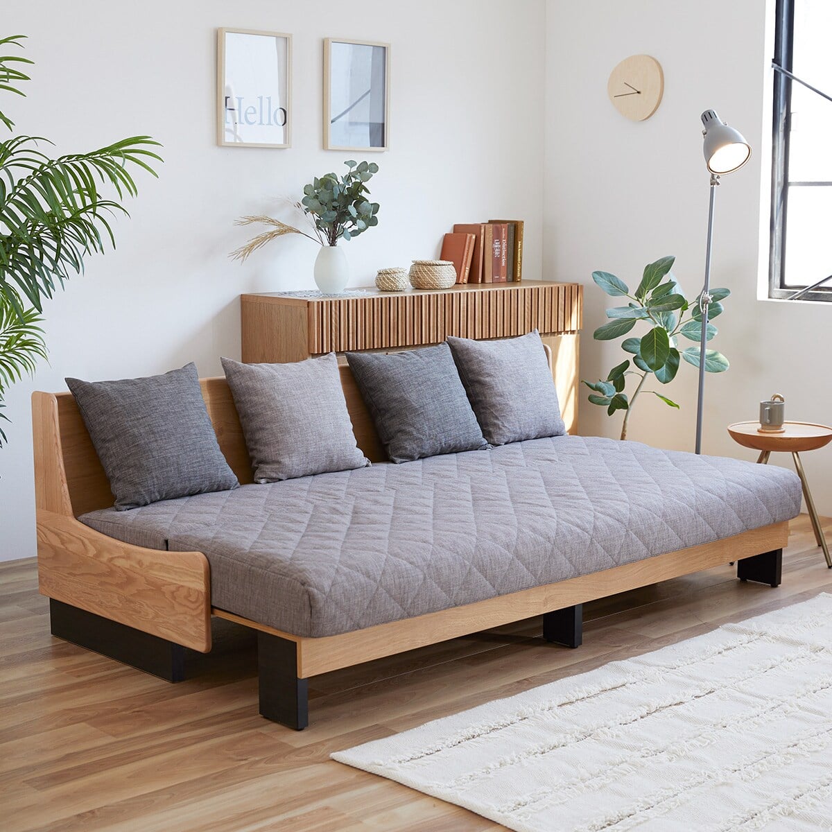 ごろ寝ソファ 布張りタイプ (幅199cm GY/NA) | ニトリネット【公式