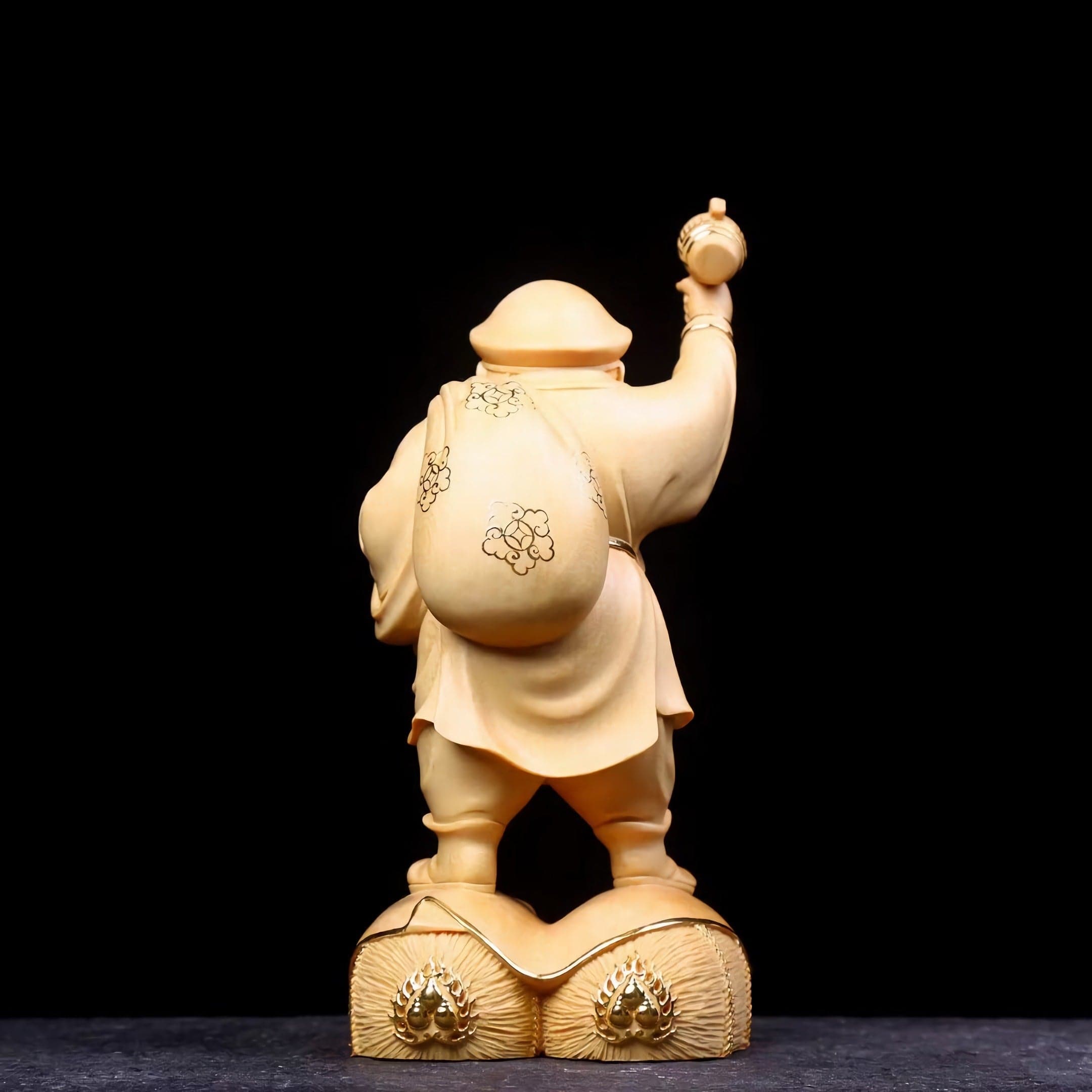 極上彫り 仏像 木彫り 大黒様 置物 縁起 七福神 大黒天 金運 – 念珊閣仏像