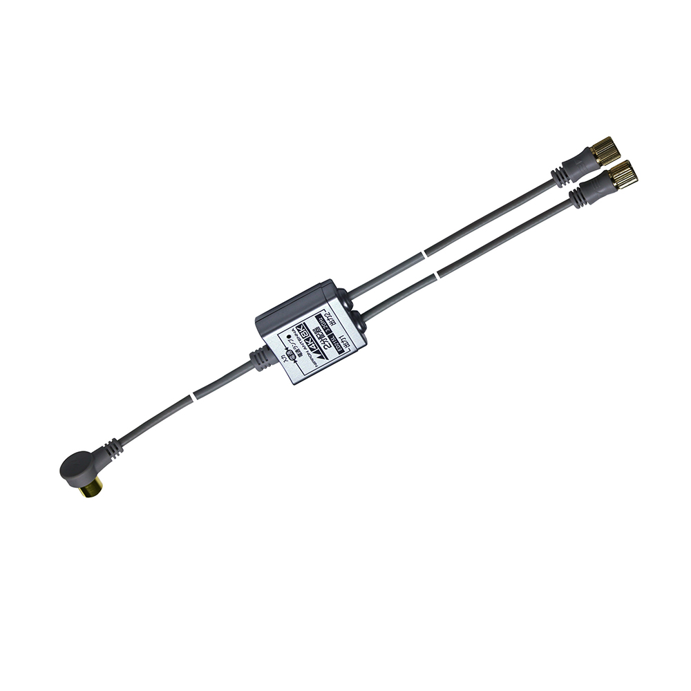 ケーブル付2分配器 (入力 1.5m 出力0.5m スクリュープラグ) NAED215L