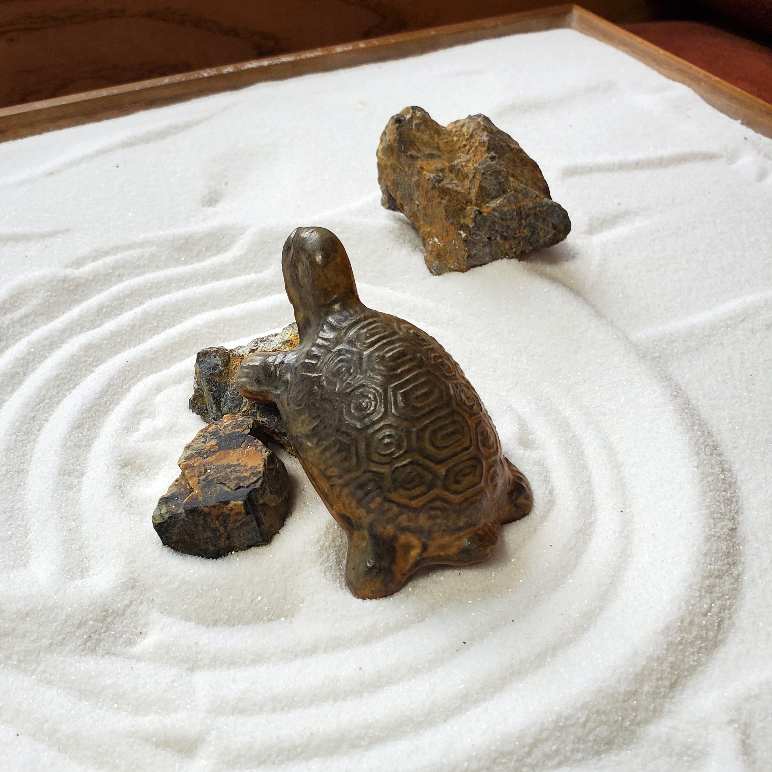 ミニチュア 添配 フィギュア 盆景 亀 （大） 陶器 かめ zengarden