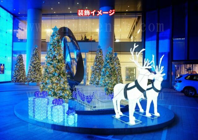 W100×H200×D410cm LEDクリスタルグロートナカイソリ ※要問合せ