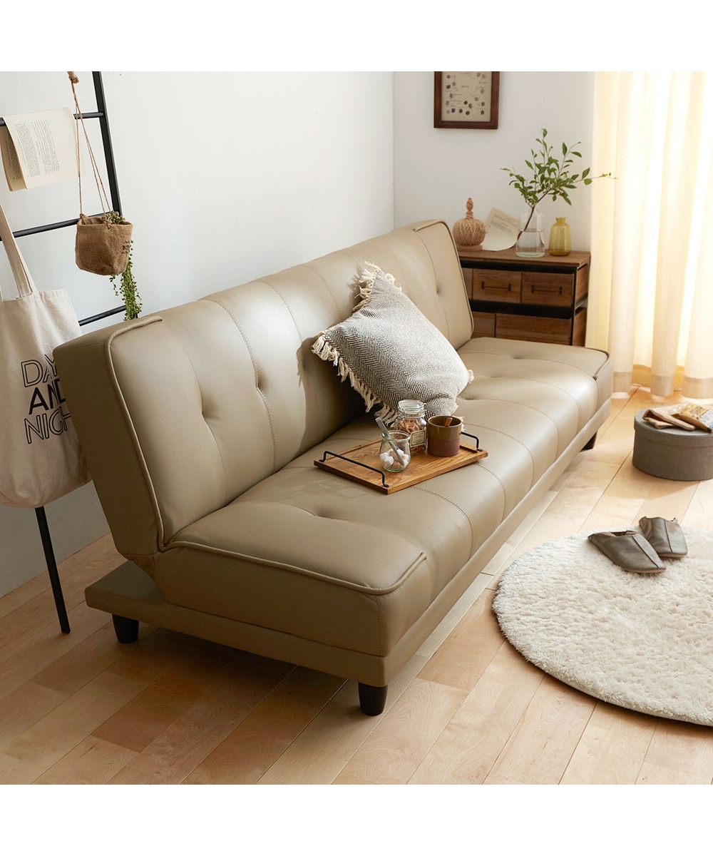 3人掛け]ソファベッド｜2WAY リクライニング 合皮 通販【ニッセン】