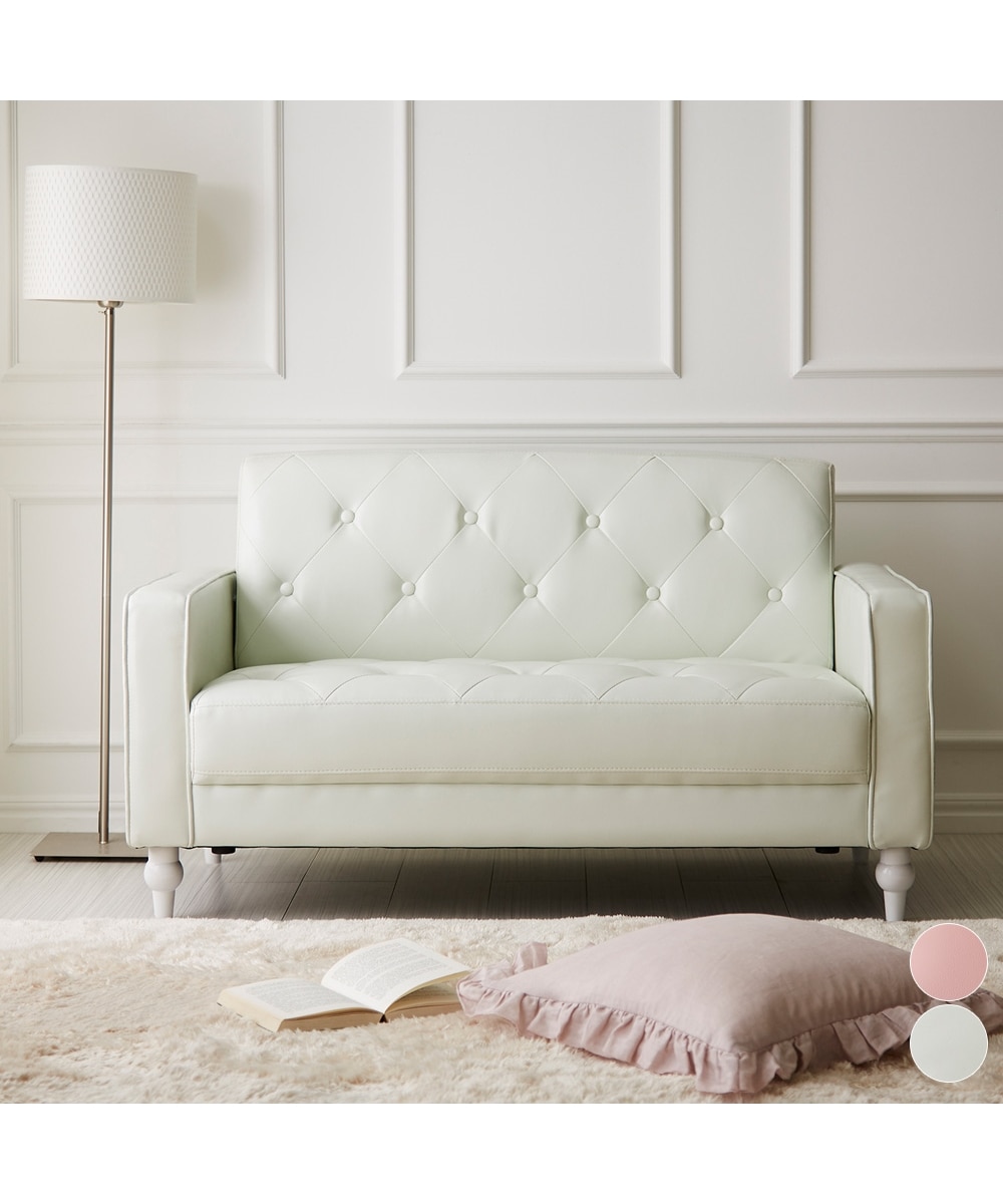 2人掛け]コンパクトソファ｜合皮 エレガント 姫系 通販【ニッセン】