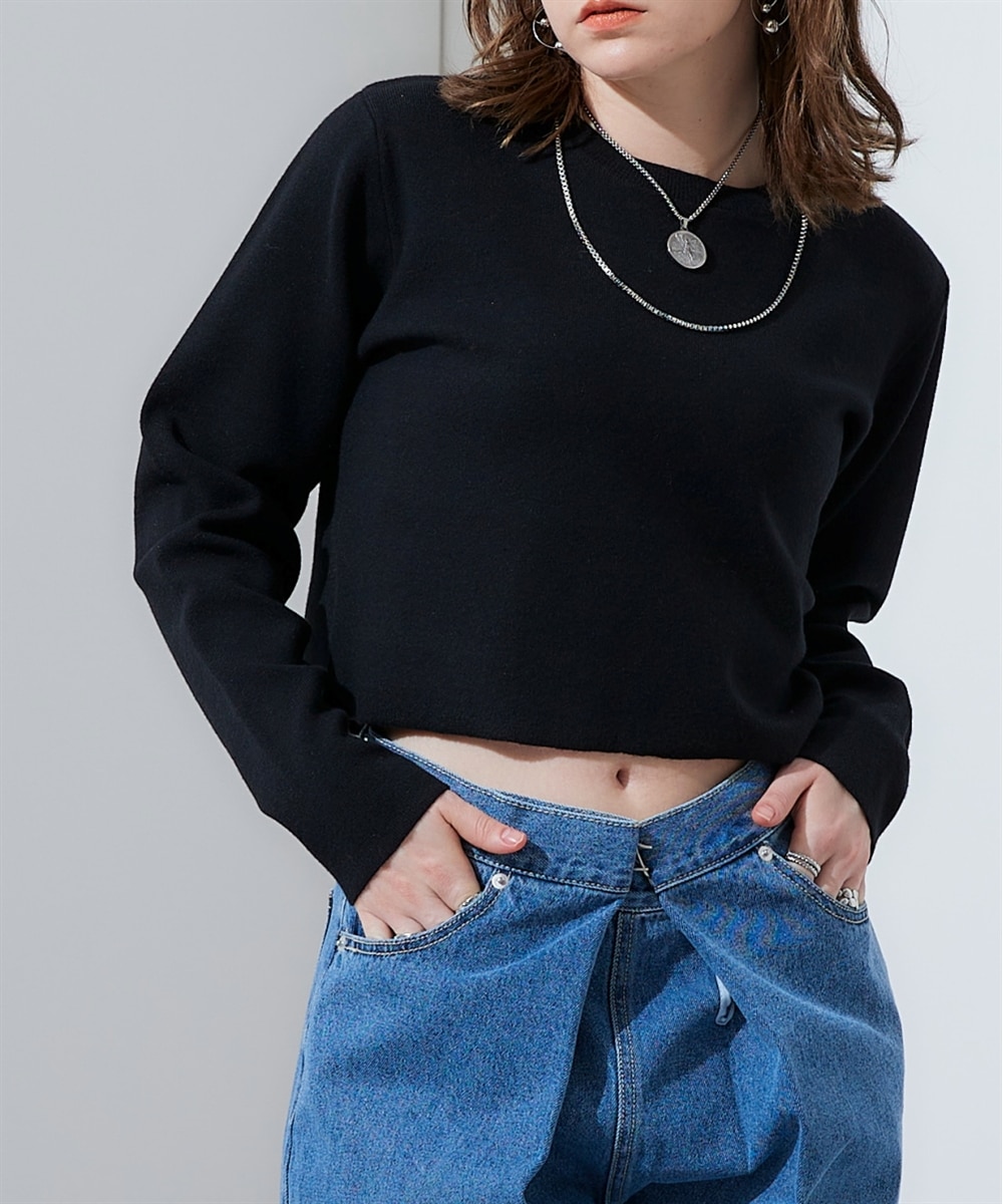 クロップドニットトップス 通販【ニッセン】