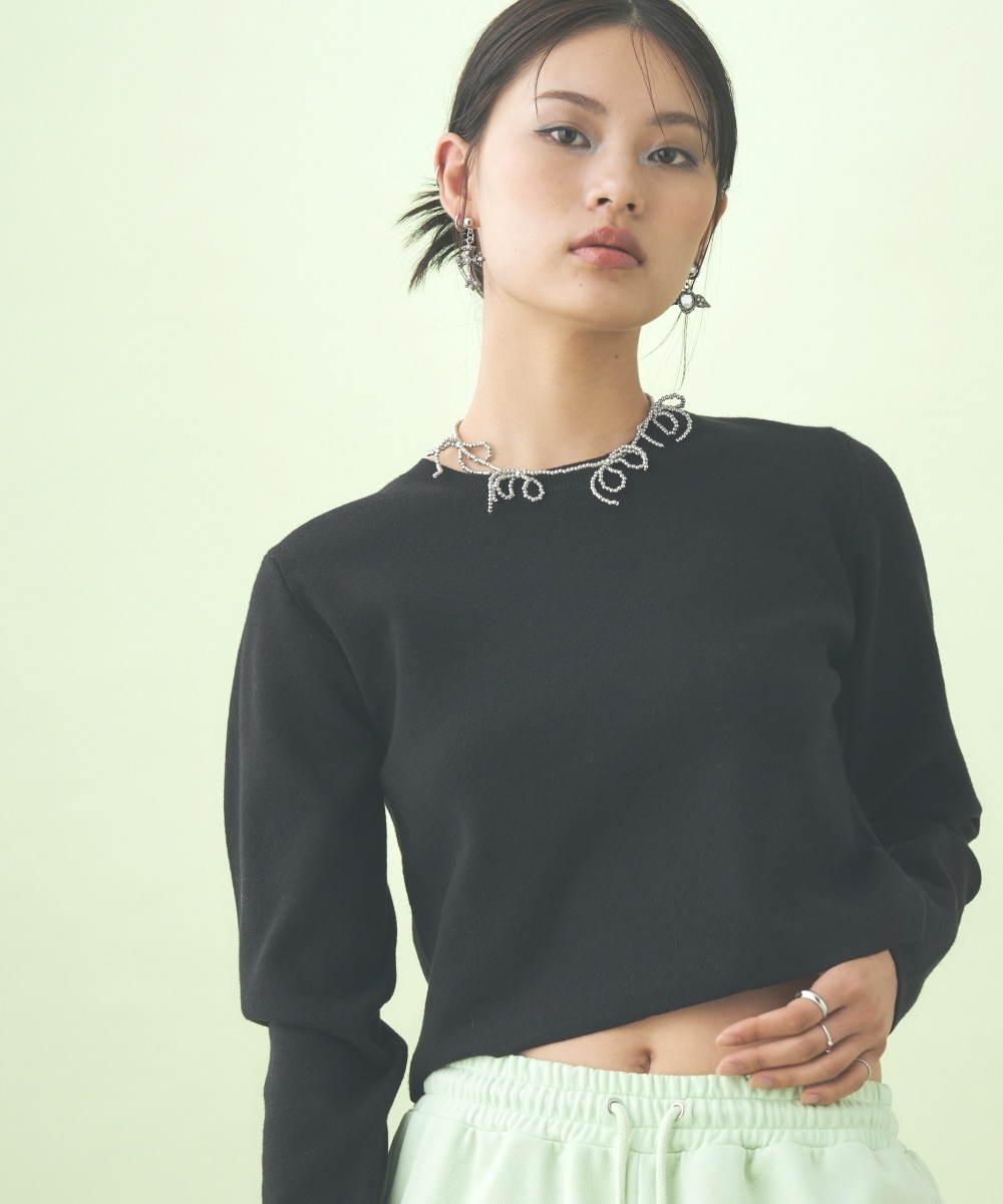 クロップドニットトップス 通販【ニッセン】