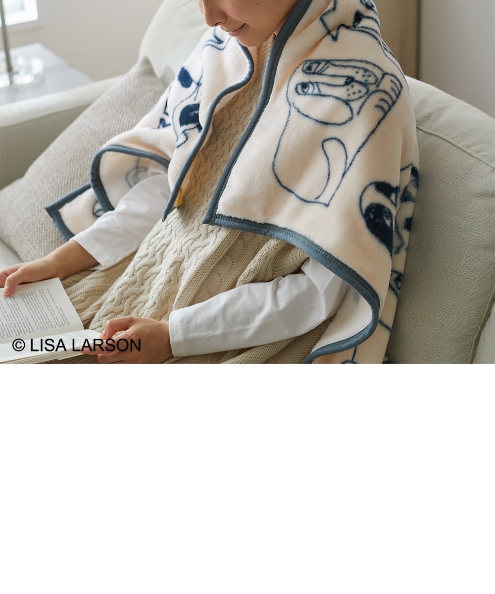 ふんわりフランネルひざ掛け リサ・ラーソン「スケッチドッグ」 通販