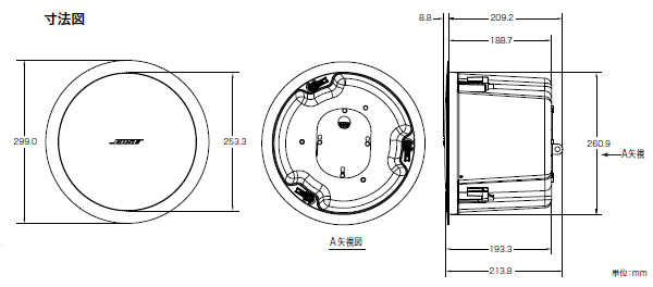 BOSE 天井埋め込み型スピーカー