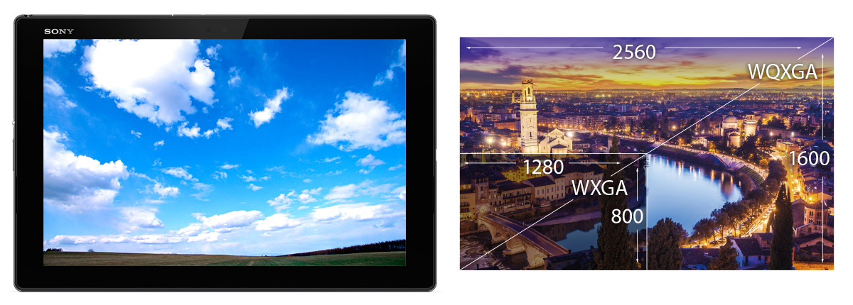 Xperia（TM） Z4 Tablet 特長 : 高画質＆高音質 | Xperia(TM) Tablet