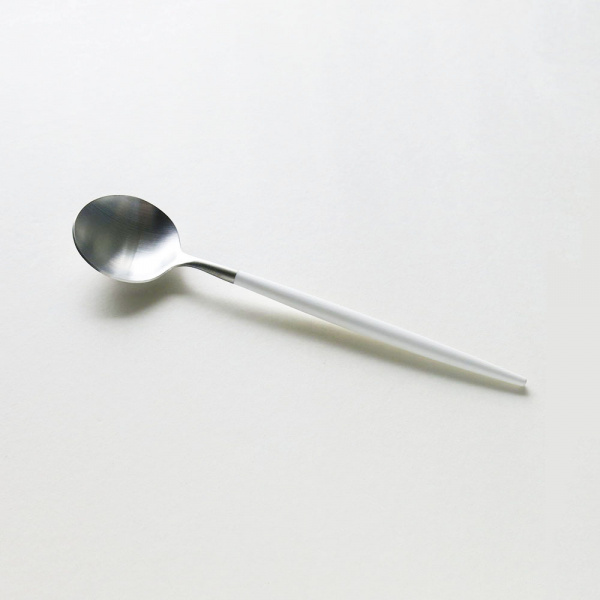 デザートスプーン ゴア GOA / ホワイト×シルバーCutipol（クチポール