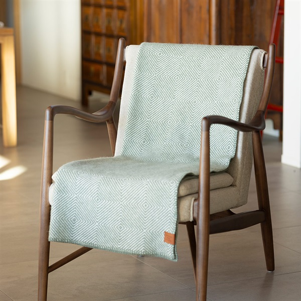 ウール ハーフブランケット 90×130cm / グースアイMIDI グリーン