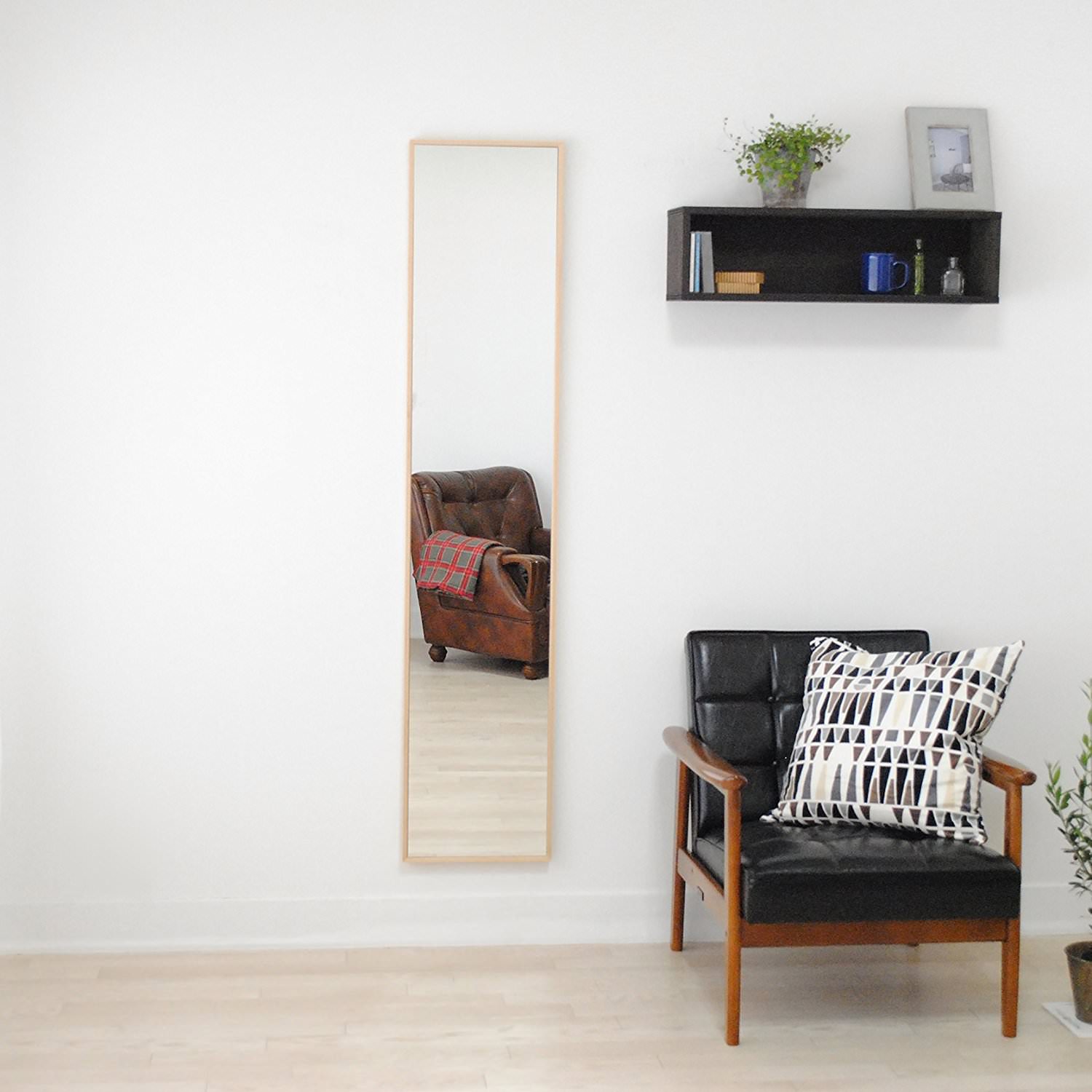 Libra リブラ ウォールミラー 全身 鏡 壁掛け 姿見 天然木 日本製