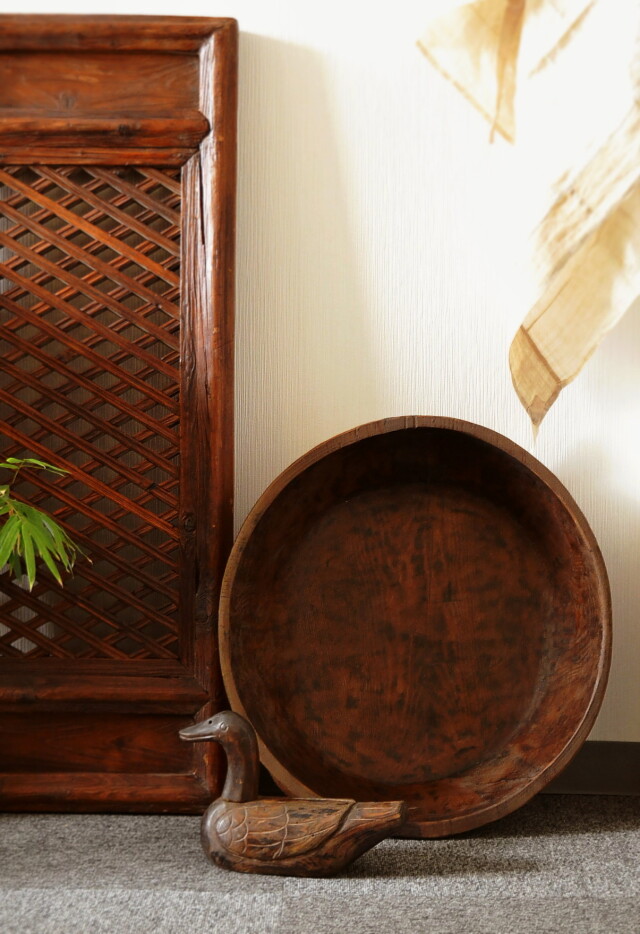 Antique Sam's Collection大きな李朝木鉢 木製捏鉢