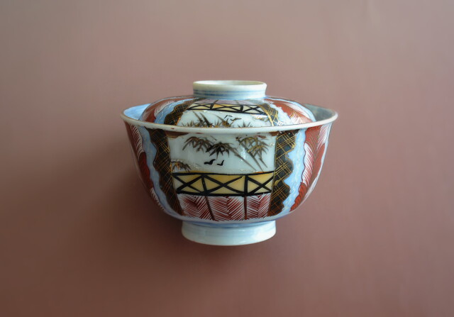 Antique Sam's Collection 色絵蓋付茶碗 五客組