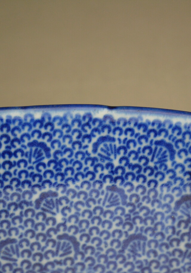 染付印判微塵唐草大皿28cm