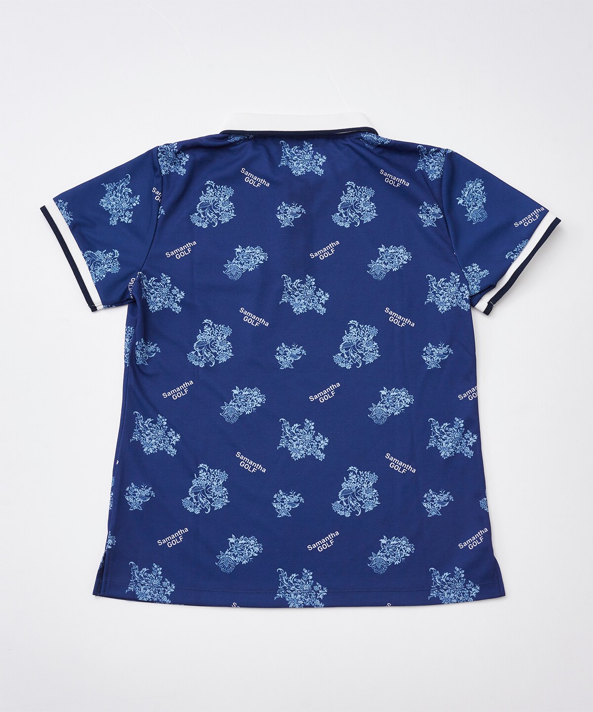 レトロ花柄ポロシャツ(36(S) ネイビー): Samantha Thavasa UNDER25