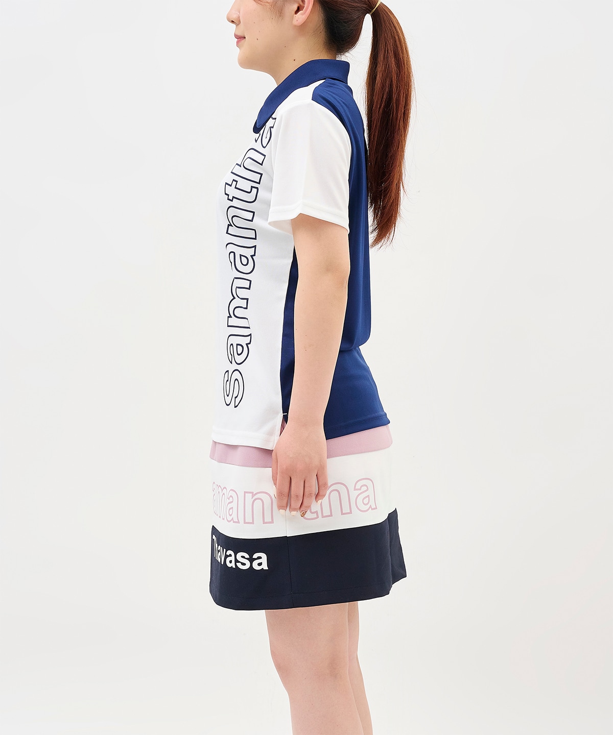 ロゴプリント半袖ポロシャツ(00（S） ホワイト): Samantha Thavasa