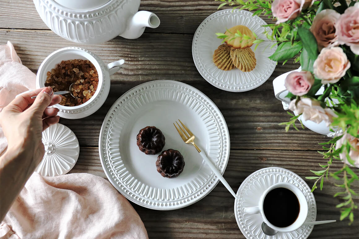 ELIOS PERLE エリオスパール デザートプレート ホワイト23cm イタリア