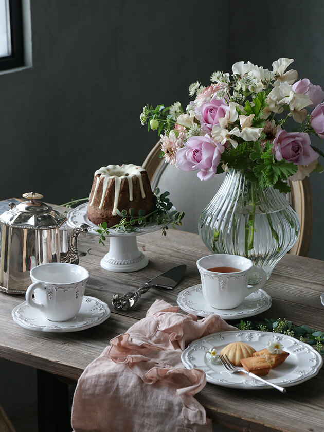 ELIOS BAROCCOカップ&ソーサー280ml ホワイト