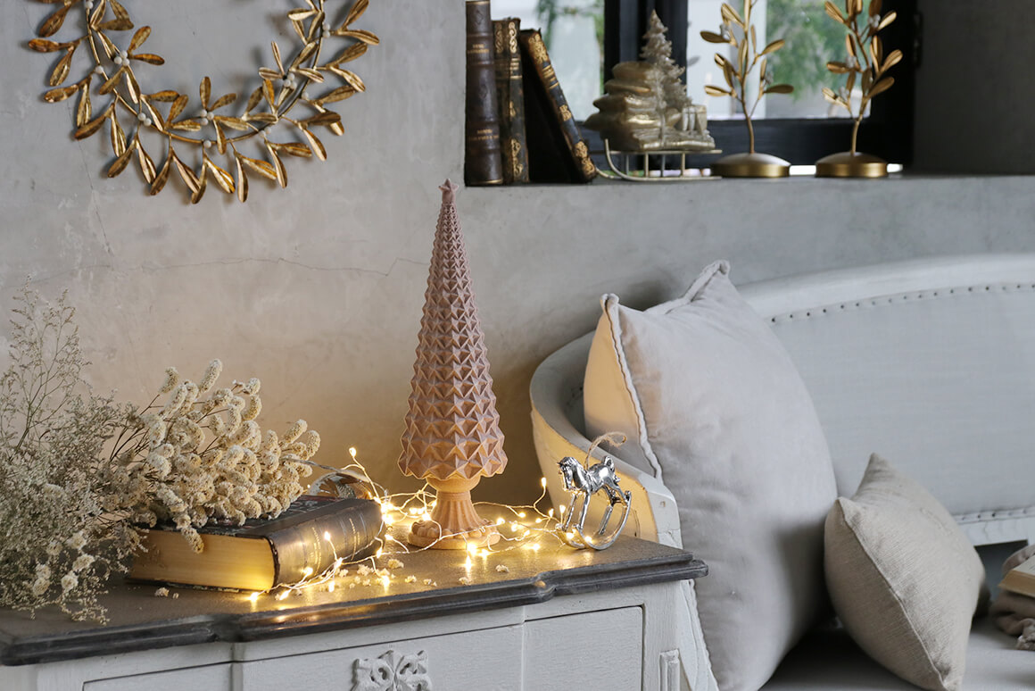 Lene BjerreクリスマスツリーHパウダー34.5cm 北欧雑貨 サラグレース