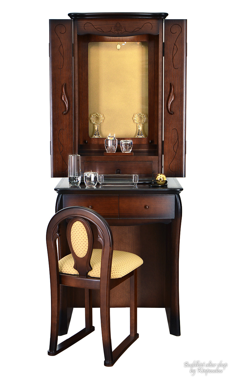 家具調仏壇 ビアンコ ダーク 上下セット | 創価学会仏壇＆仏具専門店