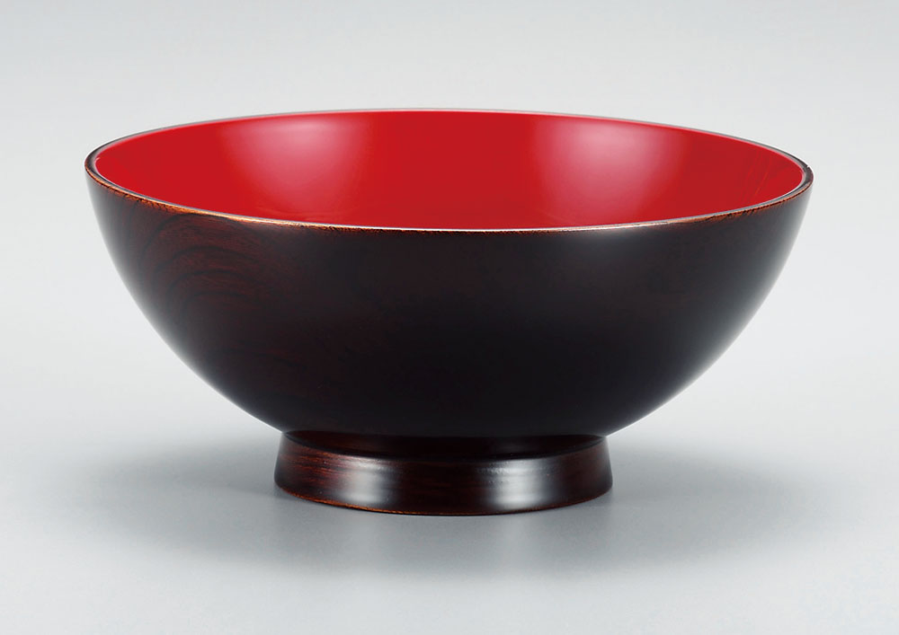 お椀お好み椀-越前塗 栓 木地呂内朱 大椀［1客］ | 越前漆器粂治郎
