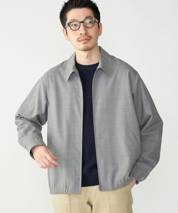 SHIPS: 〈手洗い可能・ストレッチ・防シワ〉シャツ ジップ ブルゾン
