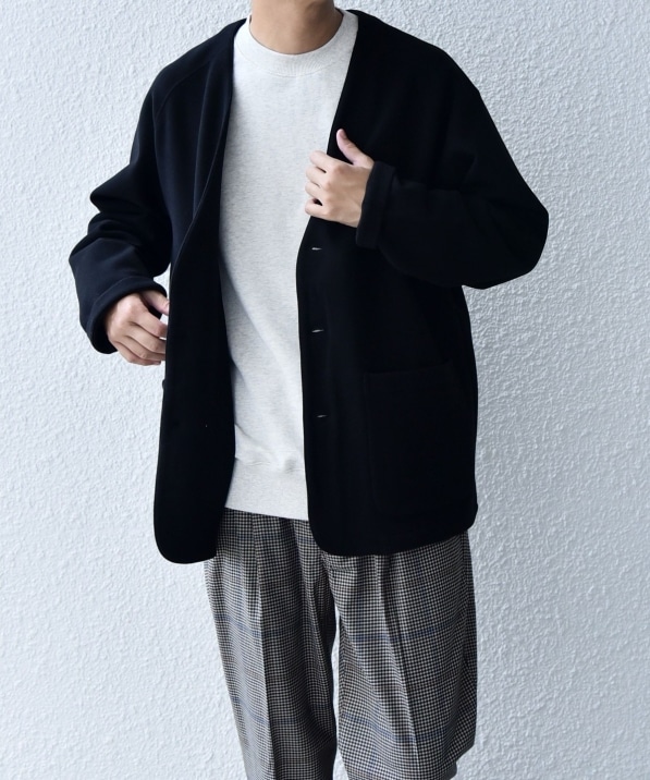 SHIPS any: 〈洗濯機可能〉ソフトダンボール ウォーム ノーカラー