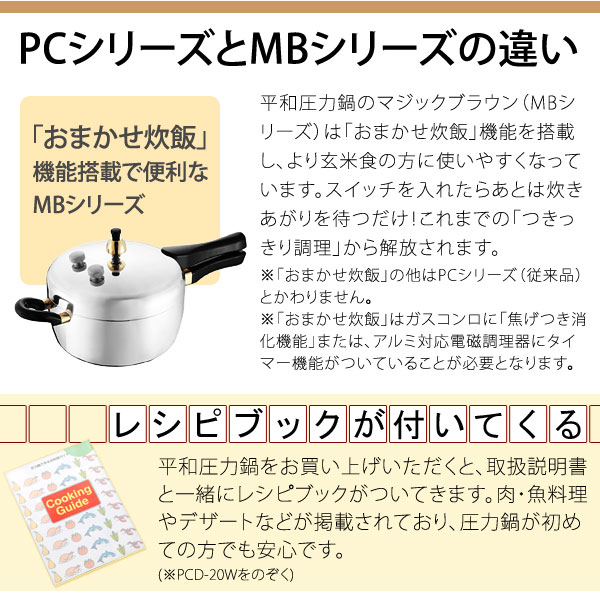 平和圧力鍋マジックブラウンMB-420【鋳物屋】鋳物屋ヘイワ圧力鍋MB