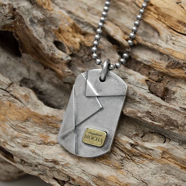 MOCHA】ドッグタグ シルバーペンダント [DT-459]