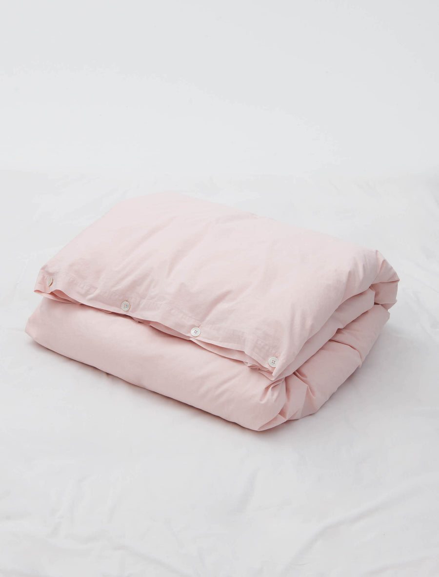 Tekla Percale Double Duvet Cover Petal Pink – Neighbour