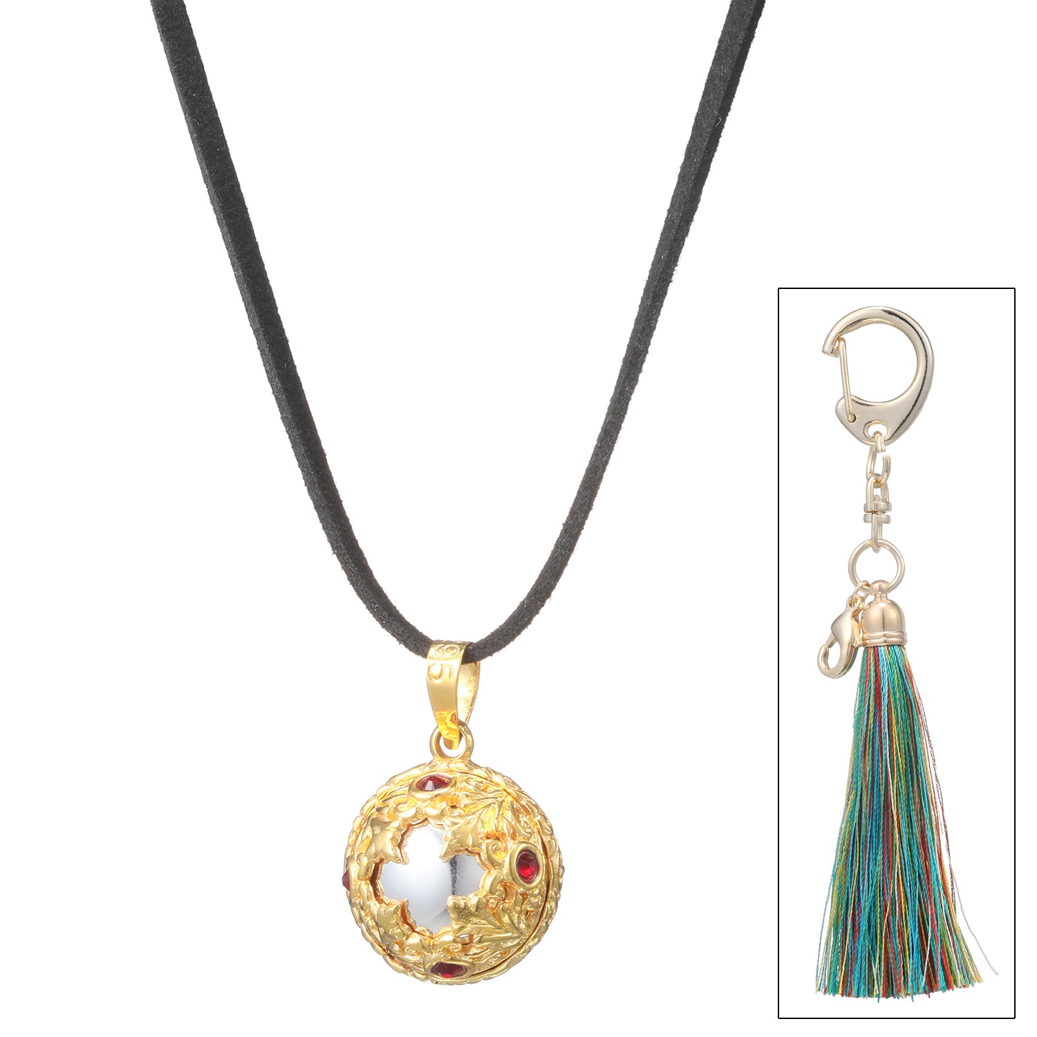 ガムランボール コードペンダント 月の神秘 ＜迎運＞ 〜金財・吉祥万倍