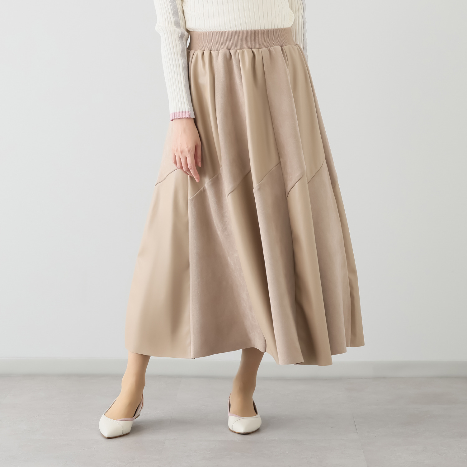 ラヴィーコンフォート 異素材MIX 12枚接ぎ 切り替えが美しい