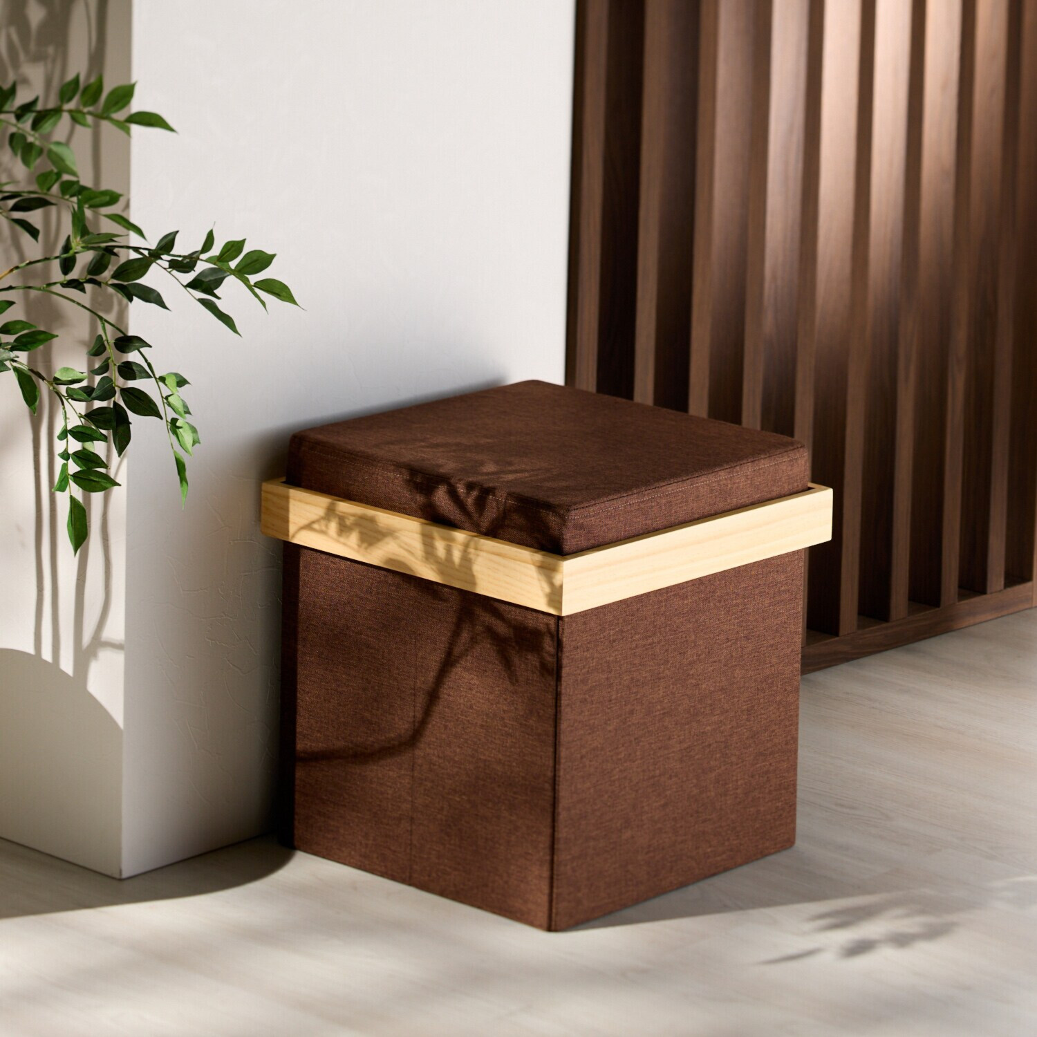 1台3役！ 収納できる北欧風スツール ＜正方形＞- ショップチャンネル