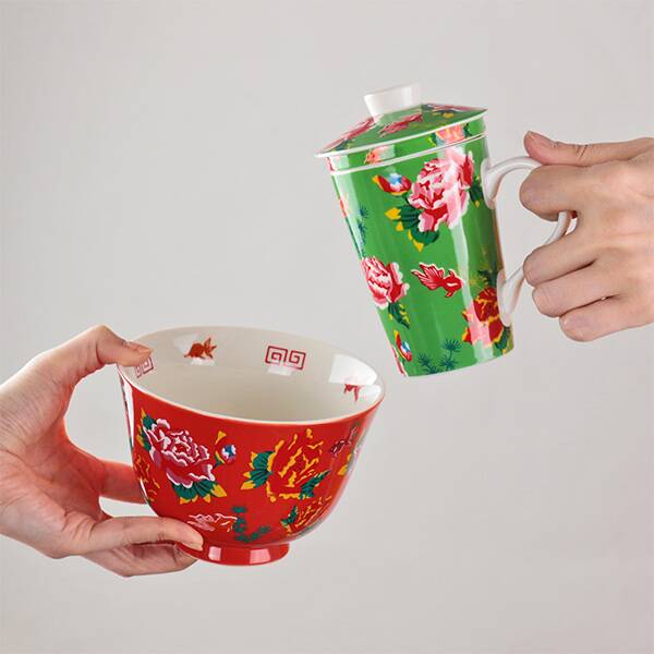 カルディコーヒーファーム 台湾雑貨「茶こし付きマグカップ